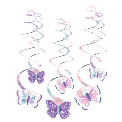 Schmetterling Swirl Girlanden