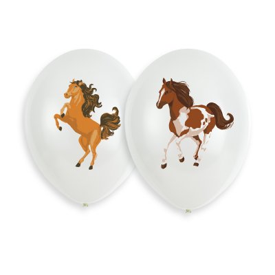 Luftballons mit Pferden, 6 Stück
