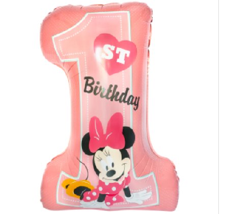 Minnie Mouse Ballon Zahl 1