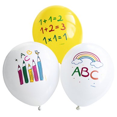 Latexballons Schulstart ABC