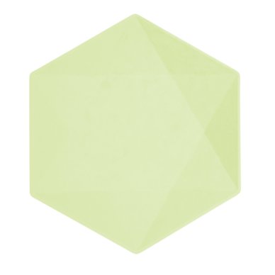 Teller sechseckig, grün, 26,1 x 22,6 cm