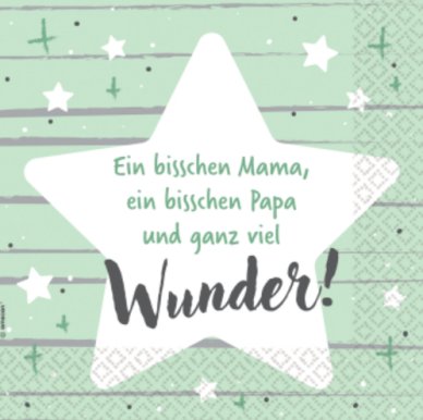 Motivservietten Mama und Papa