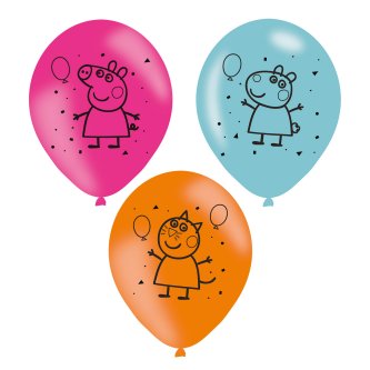 Peppa Pig Ballons, 6 Stück