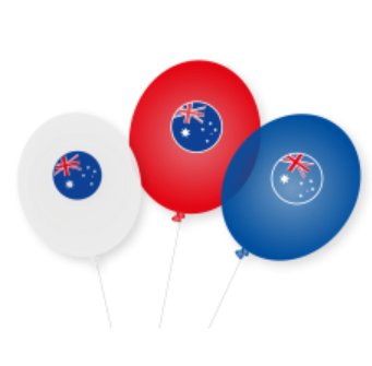 Ballons in Landesfarben û Australien