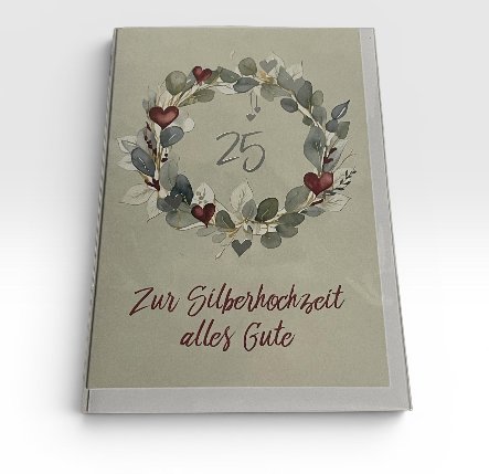 Silberhochzeit Glückwunschkarte Silberhochzeit Glückwunschkarte