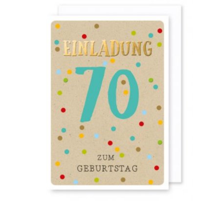 Einladungskarten zum 70. Geburtstag