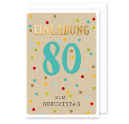 Einladungskarten zum 80. Geburtstag