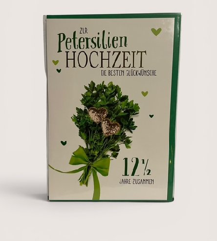 Glückwunschkarte zur Petersilien Hochzeit Glückwunschkarte zur Petersilien Hochzeit