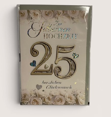 Glückwunschkarte zur Silberhochzeit Glückwunschkarte zur Silberhochzeit