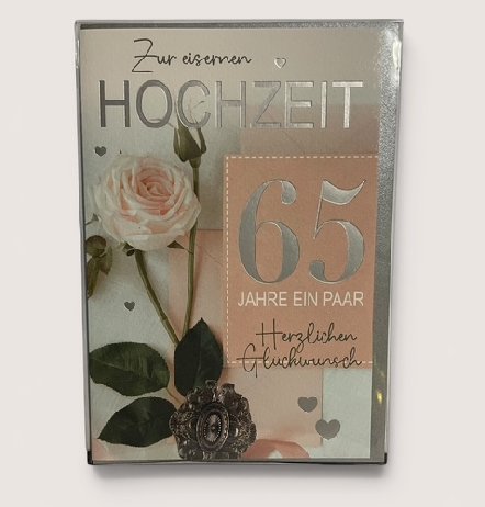 Glückwunschkarte zur eisernen Hochzeit Glückwunschkarte zur eisernen Hochzeit