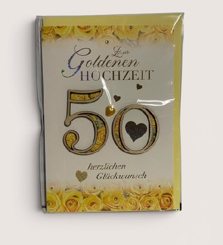 Goldene Hochzeit Glückwunschkarte