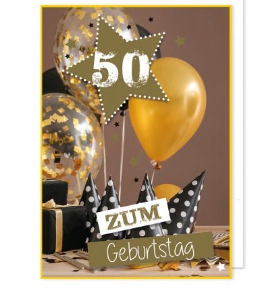 Avan la Vie - A4 Karte zum 50. Geburtstag