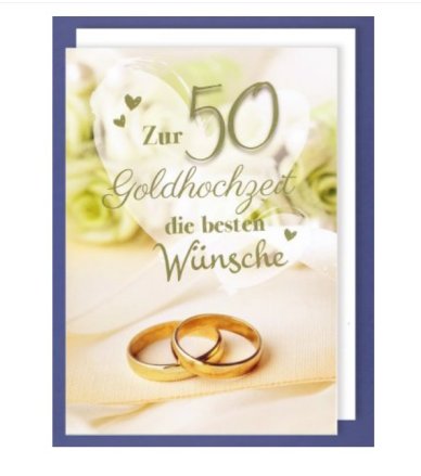 Avan la Vie - A4 Karte zur goldenen Hochzeit