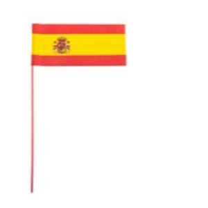 Spanien Flaggen Fahnen auf Stab, 60 Stück