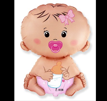 Folienballon Baby rosa
