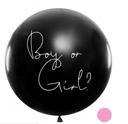 Riesenballon XL, 100 cm, Boy or Girl: Rosa
