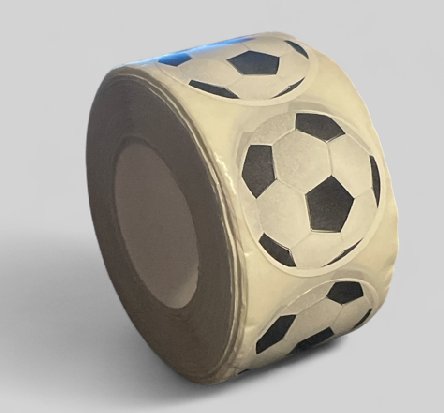 Fußball Klebesticker, 500 Stück auf Rolle