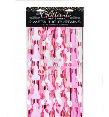 Penis Glitter Vorhang in metallic rose