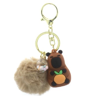 Capybara Schlüsselanhänger mit Frucht