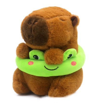 Capybara Plüschtier mit grünem Reifen
