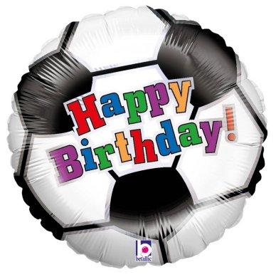 Folienballon Birthday Fußball