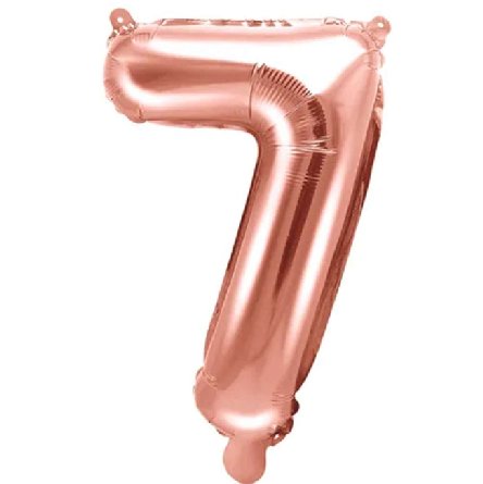 Folienballon - 35cm - Rosegold - Zahl 7