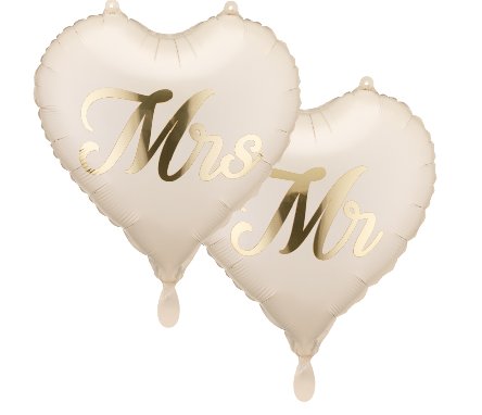 Folienballons zur Hochzeit, 2 Stück