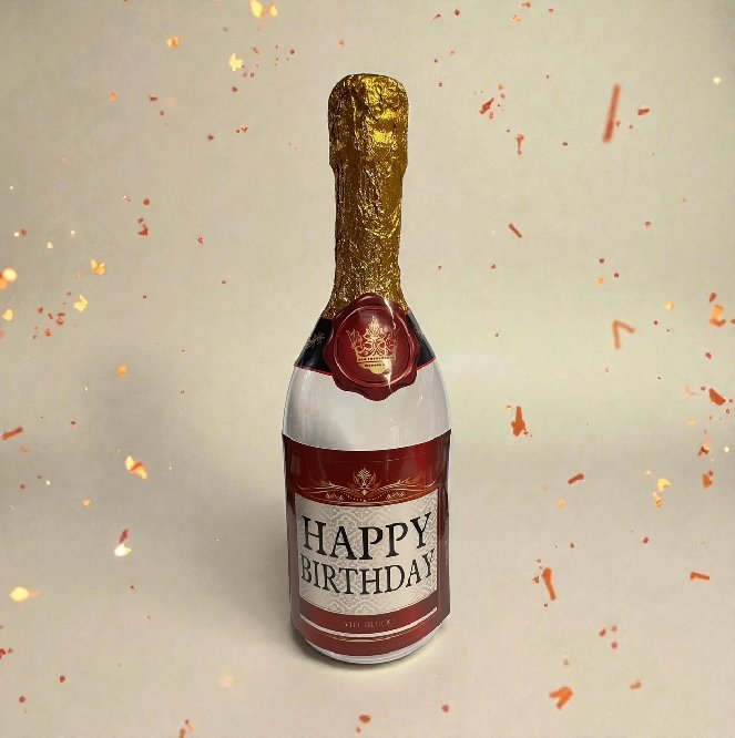 Flasche zum Geburtstag - befüllbar