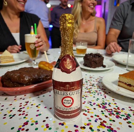 Flasche zum Geburtstag - befüllbar