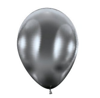 Ballons in glossy silber, 40 Stück - 12 cm