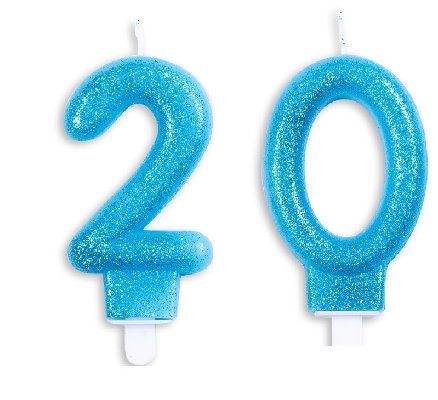 Tortenkerze zum 20.Geburtstag