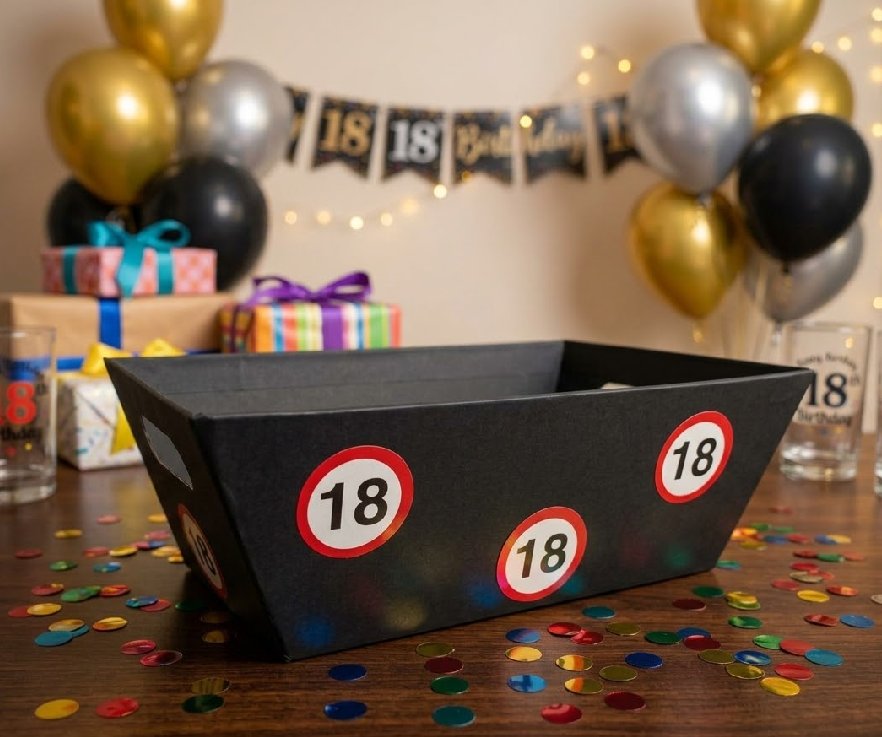 Geschenkschachtel zum 18.Geburtstag Geschenkschachtel zum 18.Geburtstag