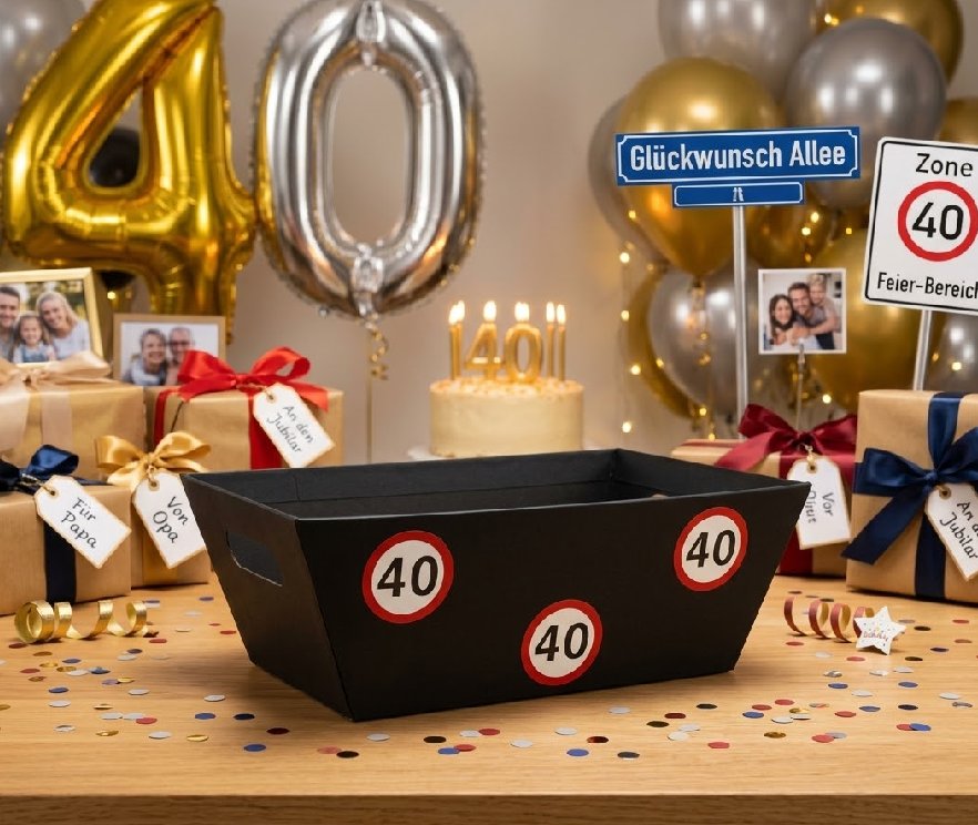 Geschenkschachtel zum 40.Geburtstag Geschenkschachtel zum 40.Geburtstag