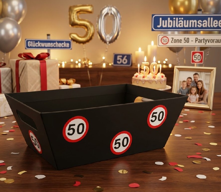 Geschenkschachtel zum 50.Geburtstag Geschenkschachtel zum 50.Geburtstag