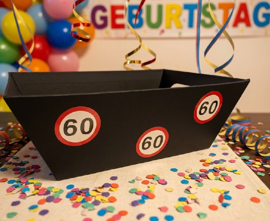 Geschenkschachtel zum 60.Geburtstag Geschenkschachtel zum 60.Geburtstag