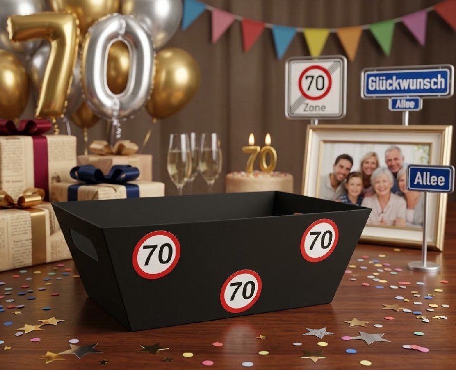 Geschenkschachtel zum 70.Geburtstag Geschenkschachtel zum 70.Geburtstag