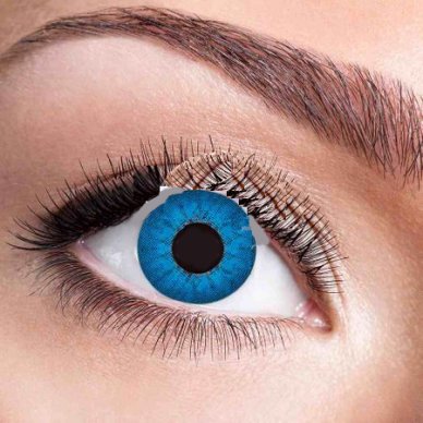 Weiche getönte Kontaktlinse Electro Blue blau