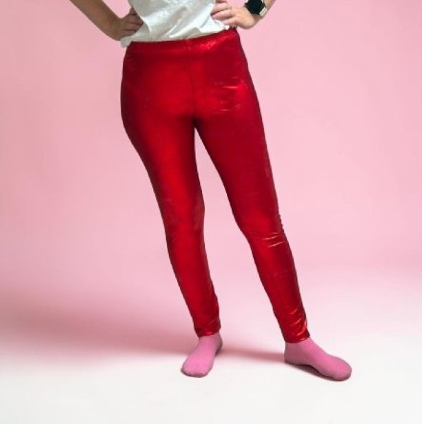 Glamour Rot Leggins, S/M Glamour Rot Leggins, S/M