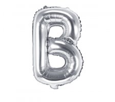 Folienballon Buchstabe B - Silber, 35 cm