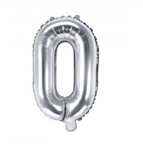 Folienballon Buchstabe O - Silber, 35 cm