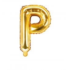Folienballon Buchstabe P - Gold, 35 cm