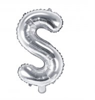 Folienballon Buchstabe S - Silber, 35 cm