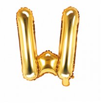 Folienballon Buchstabe W - Gold, 35 cm