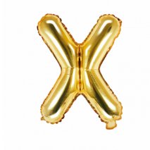 Folienballon Buchstabe X - Gold, 35 cm