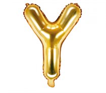 Folienballon Buchstabe Y - Gold, 35 cm