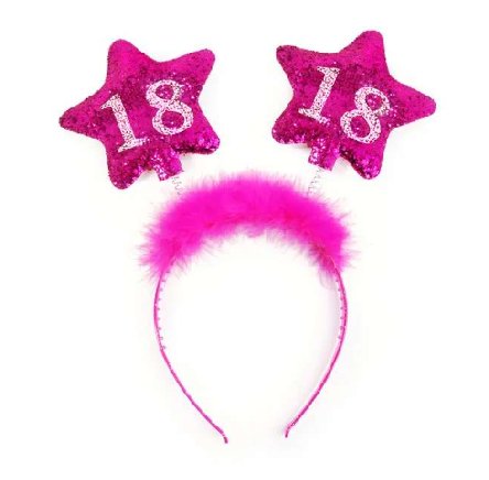 18.Geburtstag Haarreifen pink
