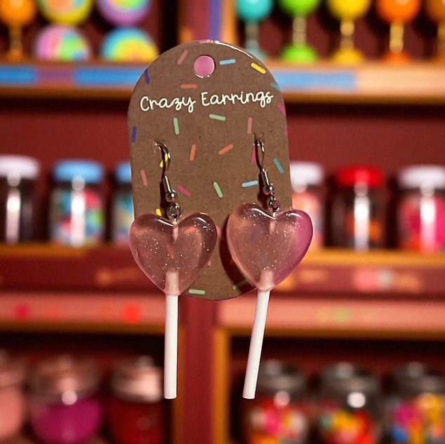 Herzlutscher Ohrringe, 1 Paar Herzlutscher Ohrringe, 1 Paar