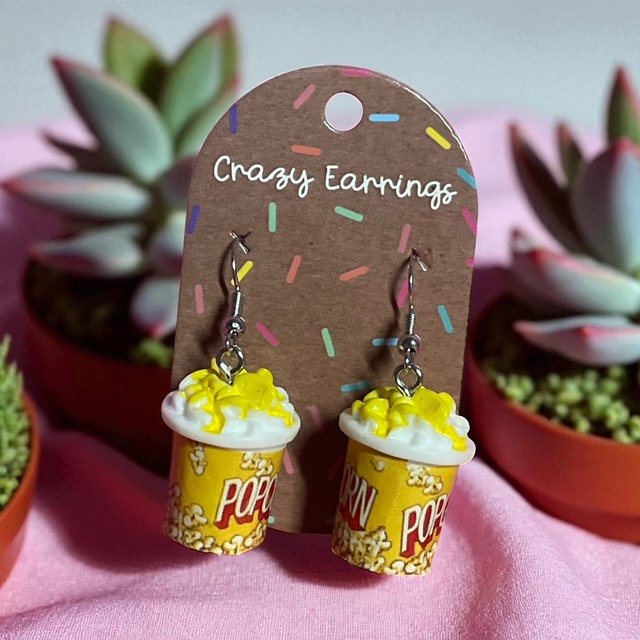 Popcorn Ohrringe, 1 Paar Popcorn Ohrringe, 1 Paar
