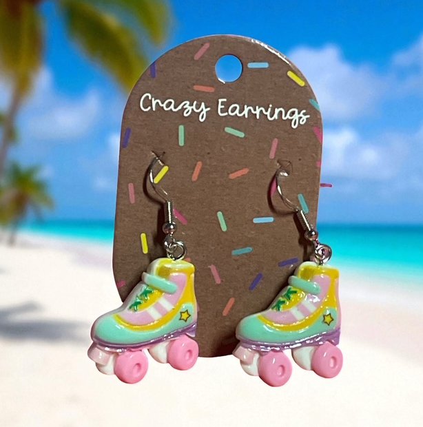 Rollschuhe Ohrringe, 1 Paar Rollschuhe Ohrringe, 1 Paar