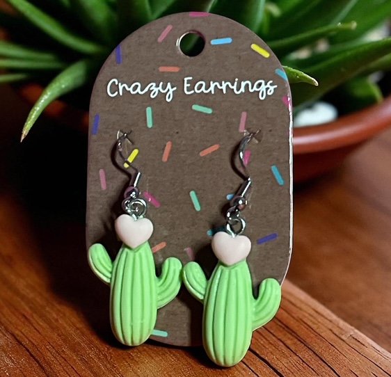 Kaktus Ohrringe, 1 Paar Kaktus Ohrringe, 1 Paar